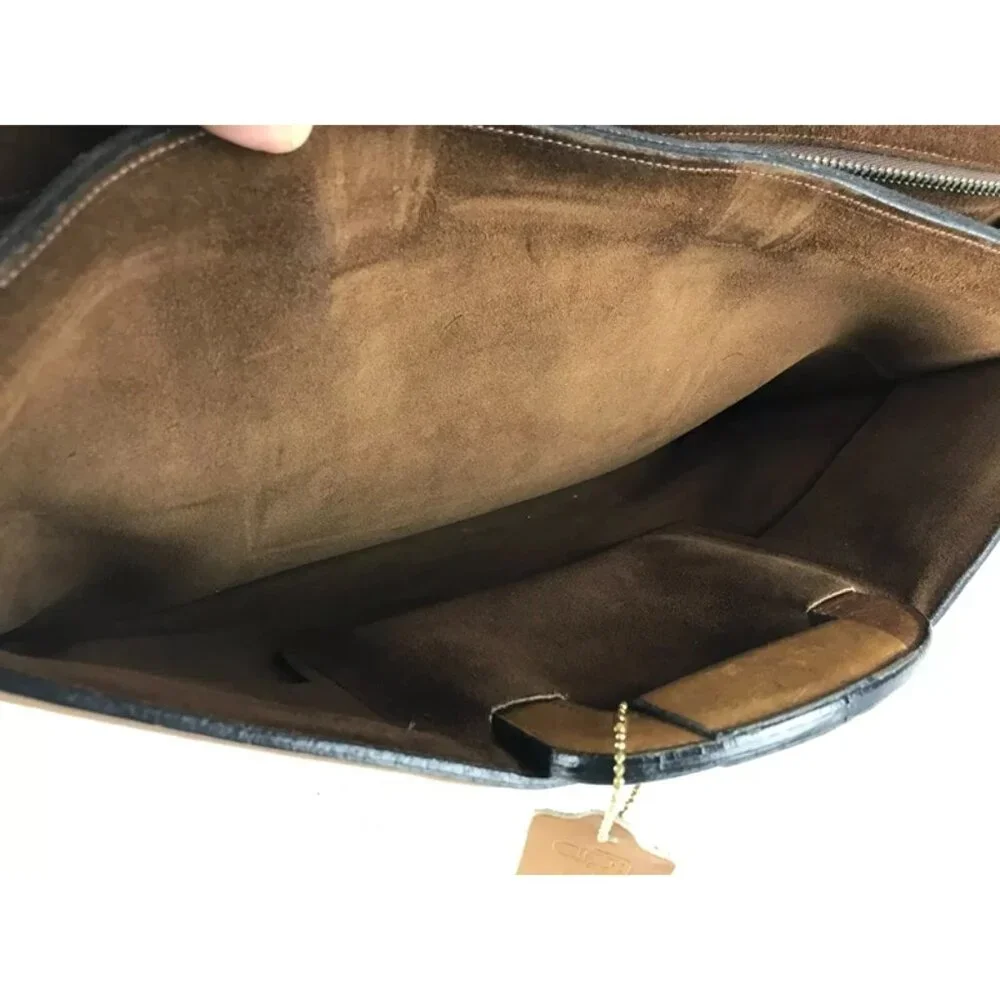Michael Scott Unisex Adult Brown Suede‎ Double Top Handle Briefcase Bag